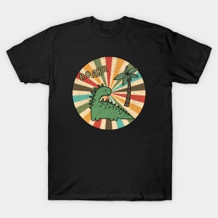 Dinosaur drawing - Retro colors T-Shirt